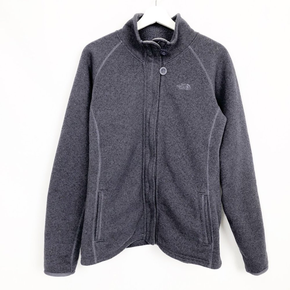 The North Face 'Crescent' Full Zip Up Fleece Jacket Sweatshirt Coat Purple - XL - Picture 10 of 12